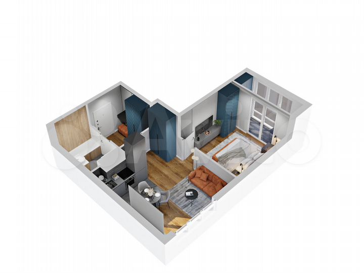 1-к. квартира, 42,4 м², 2/27 эт.