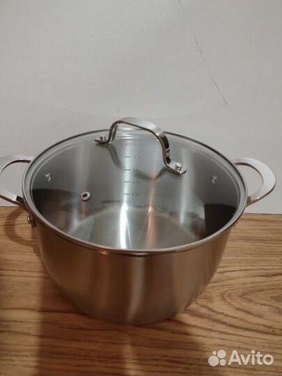 Кастрюля с крышкой нержавеющая сталь 5.8 л esprado