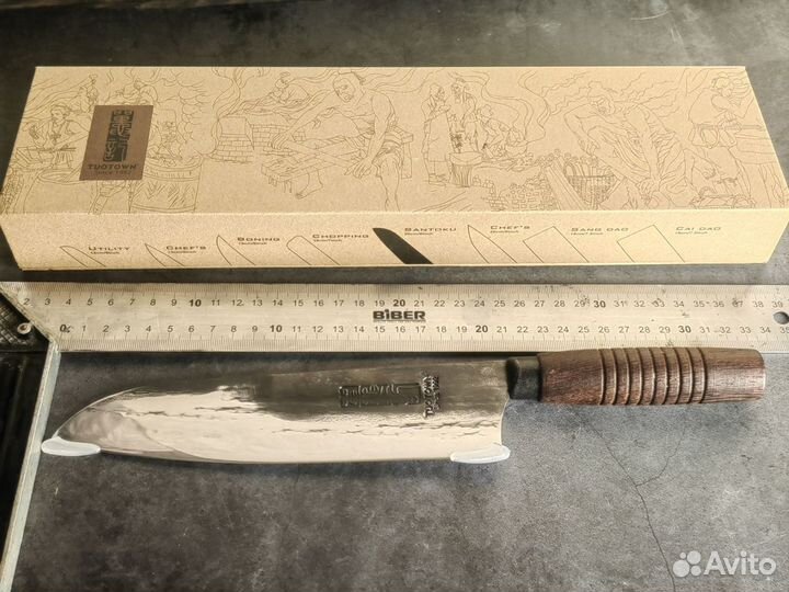 Набор кухонных кованых ножей 4 шт