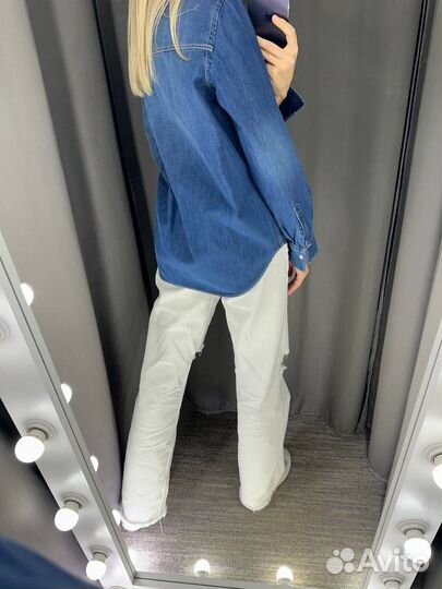 Джинсовая рубашка brunello cucinelli s-m-l