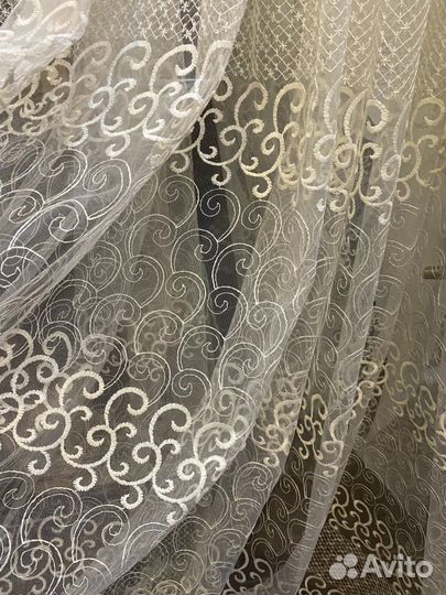 Тюль микросетка, готовые комплекты