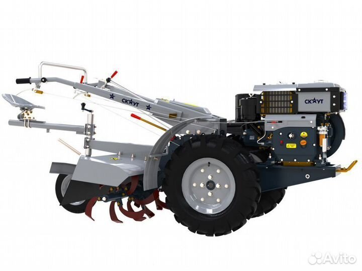 Мотоблок скаут 81 DE + почвофреза
