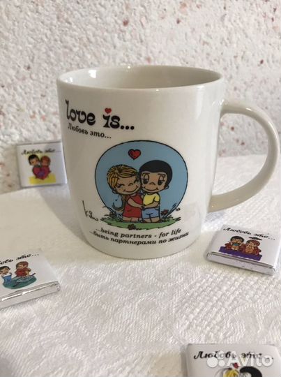 Кружки love is, лимон