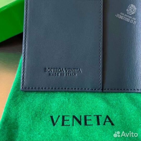 Обложка для паспорта Bottega Veneta синий