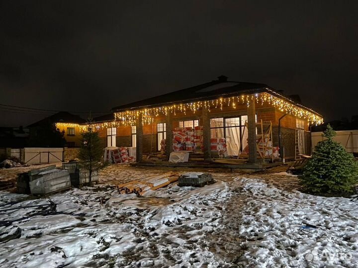 Установка гирлянд 