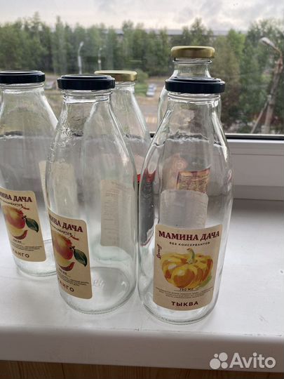 Стеклянная бутылка 1 л