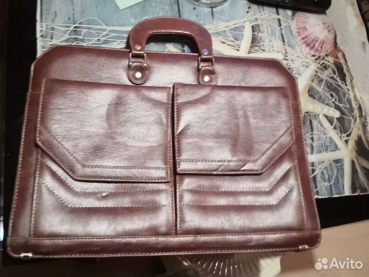 Мужской кожаный портфель бу