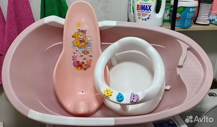 Детская ванночка, горка для купания