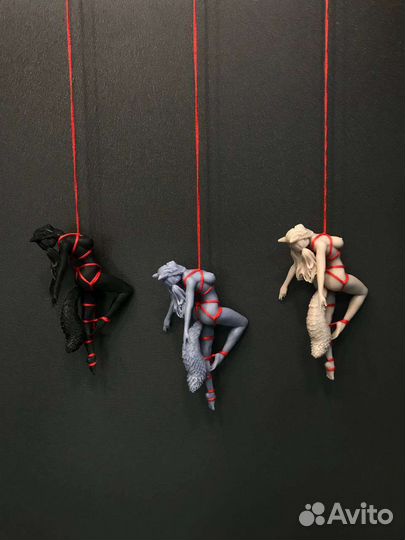 Фигурка девочка шибари с лисьим хвостом