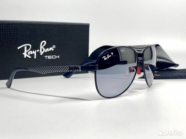 Очки Ray Ban Aviator серебристые