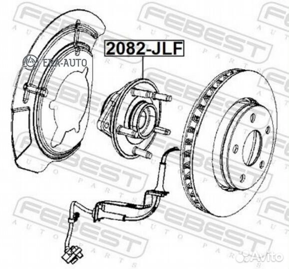 Febest 2082-JLF ступица передняя 2082-JLF