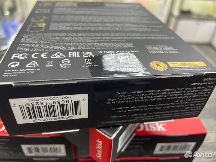 Внешний SSD SanDisk Extreme Portable SSD V2 1 тб