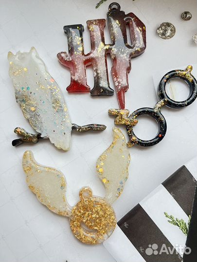 Новогодние игрушки из эпоксидной смолы