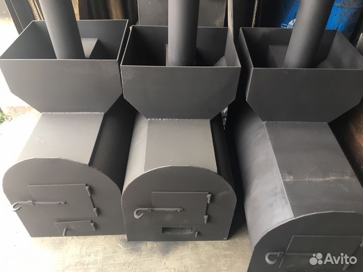 Печь банная 8мм из газовой трубы