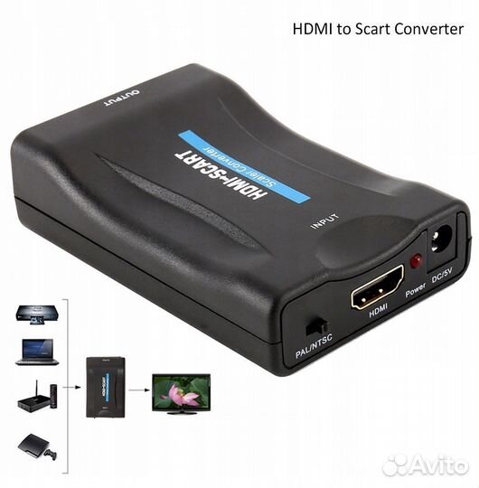 Переходник-конвертер hdmi - scart H70