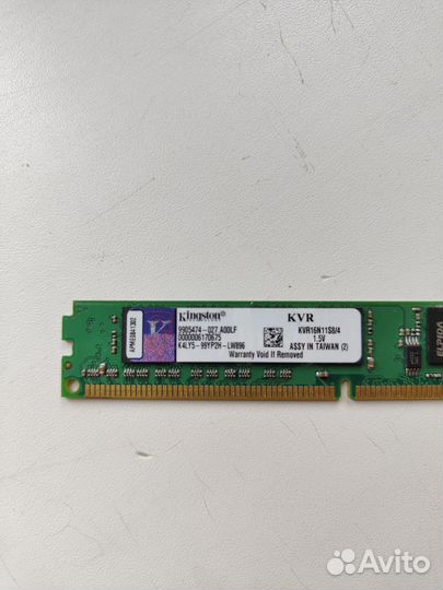 Оперативная память Kingston KVR16N11S8/4 4 гб