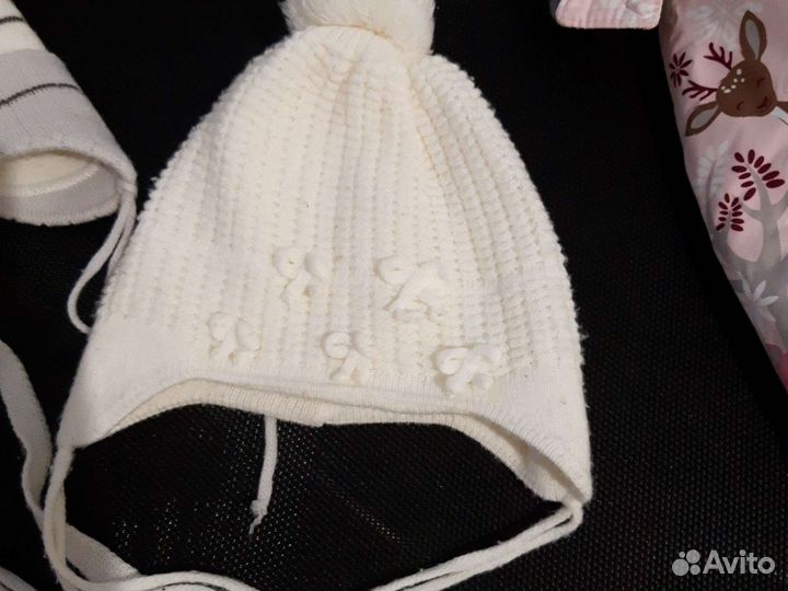 Зимний комбинезон для девочки 80размер,и шапочки