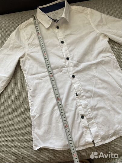 Рубашка белая для мальчика 140-146