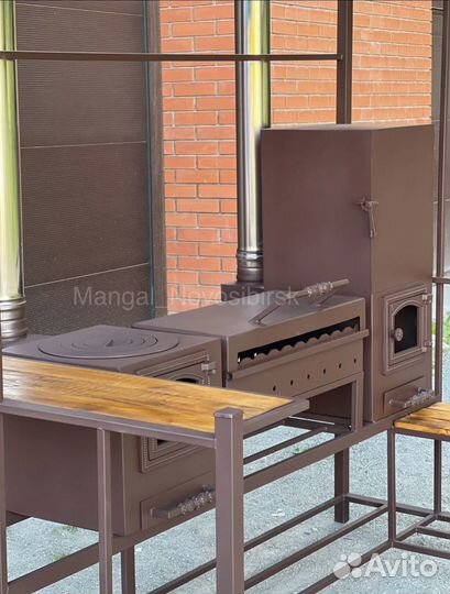 Мангал с крышей печь под казан коптильня