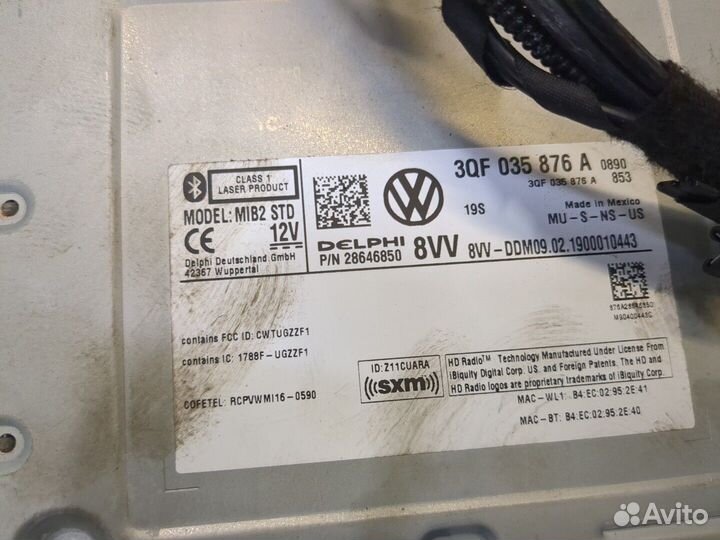 Проигрыватель, навигация Volkswagen Atlas, 2019