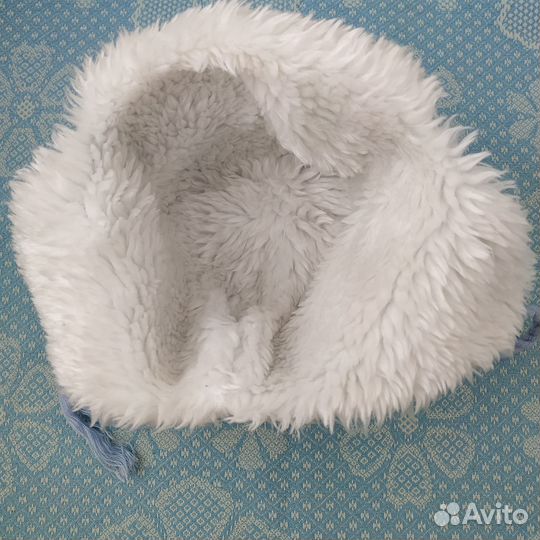 Шапка-ушанка вязаная с отворотом