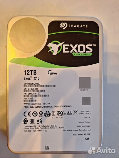 Seagate Exos х16 HDD 3.5