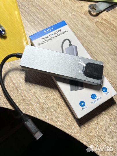 USB-C HUB 5 в 1/Переходник с USB 3.0, RJ45
