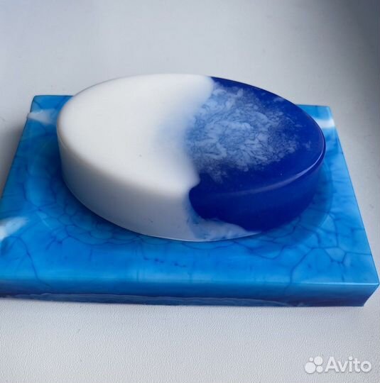 Набор мыльница + мыло ручкой работы