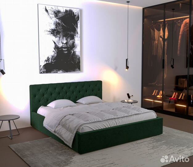 Кровать двуспальная 140x200 с подъемным механизмом