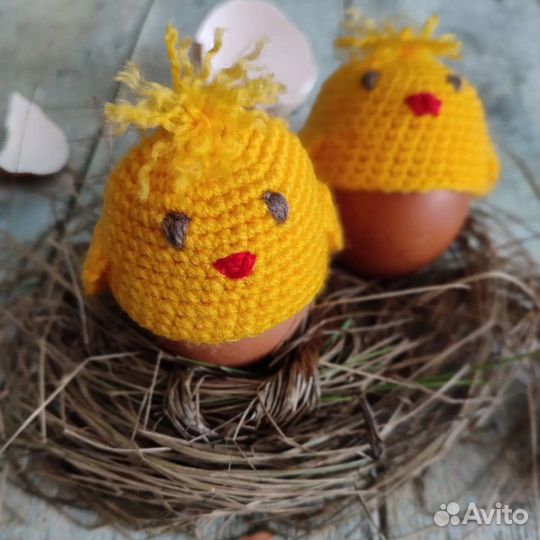 Декор для яиц на Пасху Шапочки грелки Цыплята