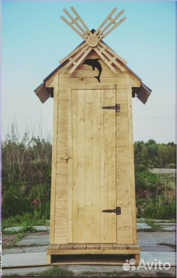 Дачный туалет с декором RVJ