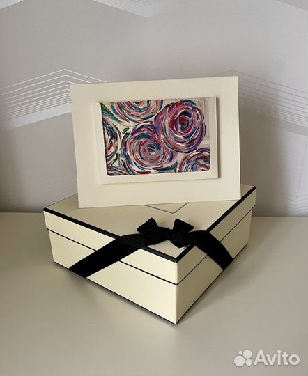 Открытка маслом на холсте