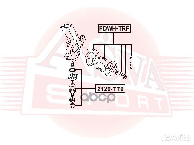 Ступица передняя fdwhtrf asva