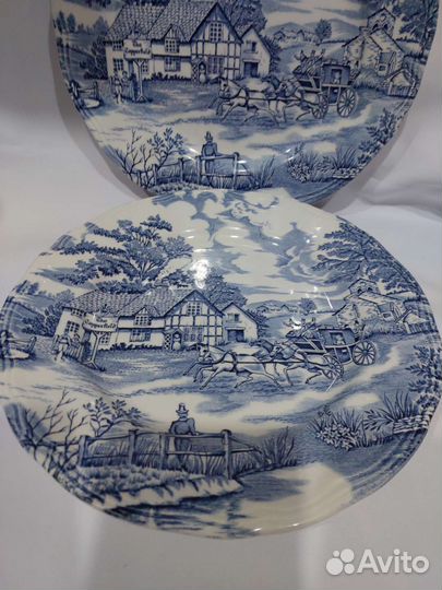 Тарелки Англия, винтаж, диаметр 25, 5см