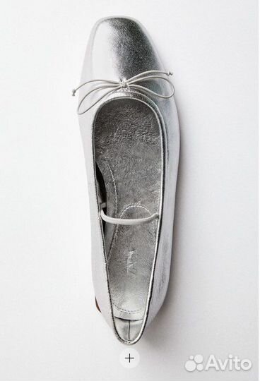Популярные Серебристые Балетки Zara 37,39