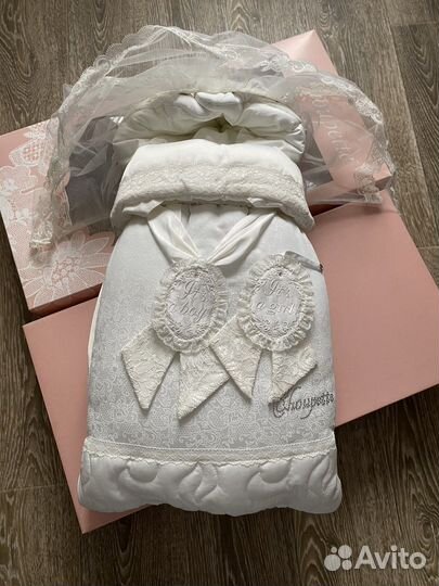 Утепленный конверт на выписку Choupette