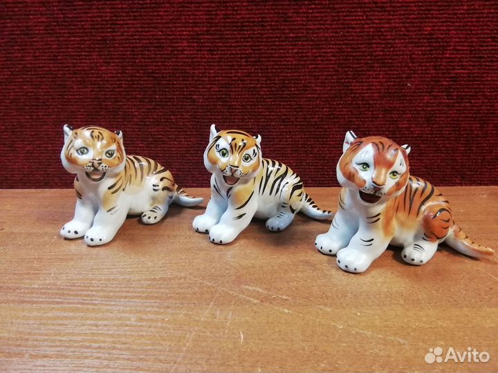 Статуэтки тигрят Вербилки СССР