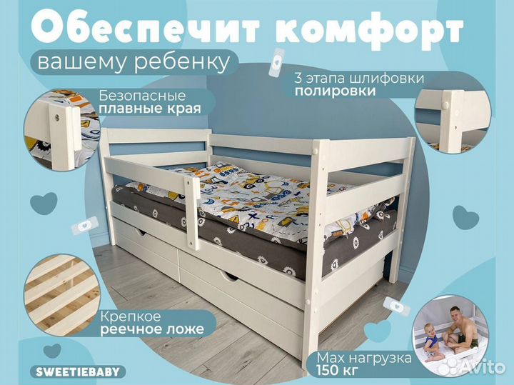 Детская кровать-домик двухъярусная