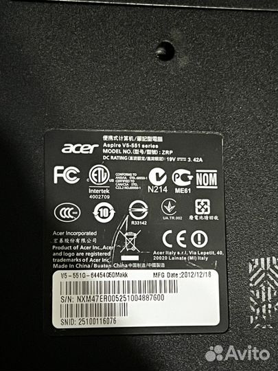Acer Aspire V5-551