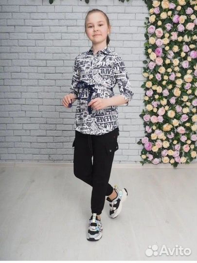 Рубашка для девочки,новая 122р