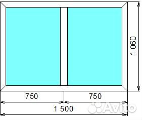 Окно пвх 1500*1060