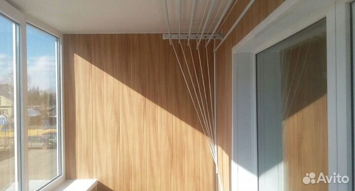 Балкон с обшивкой вагонкой