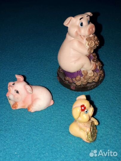 Поросёнок/ свинка, 3 денежные фигурки
