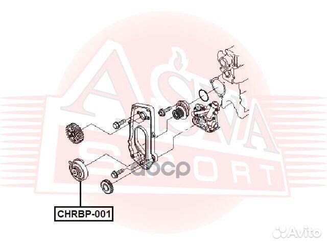 Ролик натяжной chrbp-001 asva