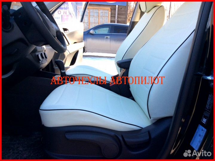 Чехлы Автопилот Hyundai Creta 2 из экокожи белые