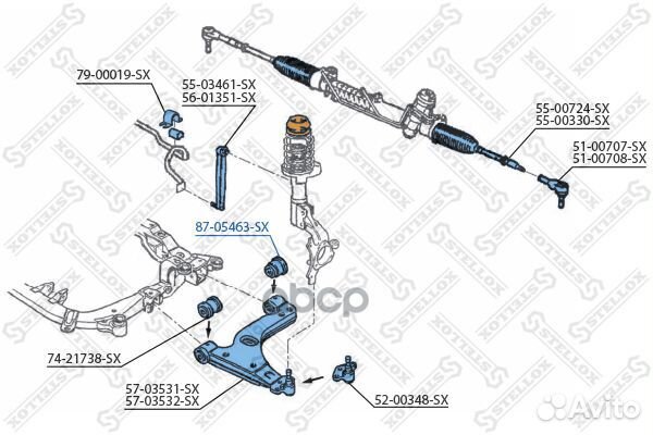 87-05463-SX сайлентблок рычага зад. Opel Zafir