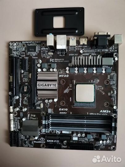 Материнская плата с процессором + куллер