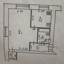 1-к. квартира, 31,3 м², 1/3 эт.