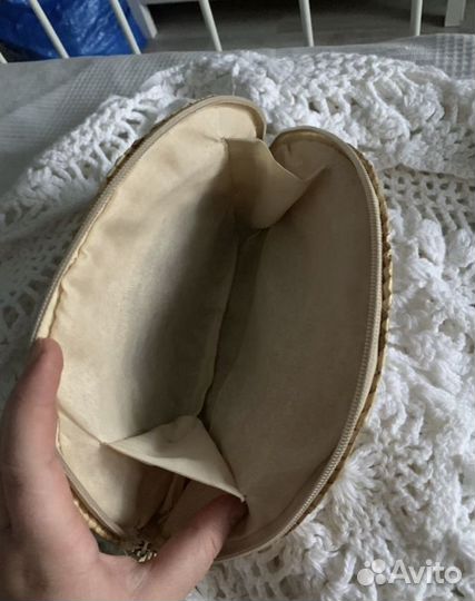 Сумка соломенная косметичка клатч