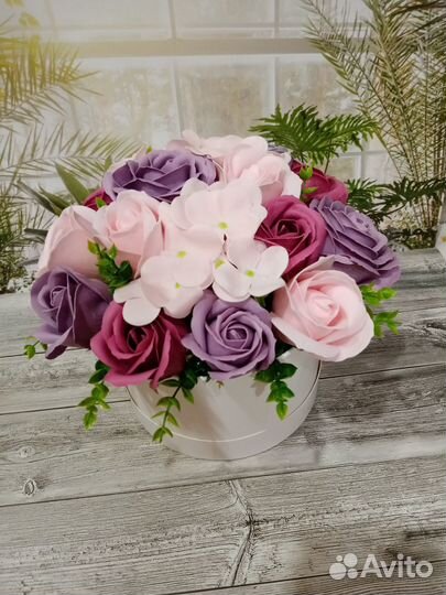 Букет из мыльных роз